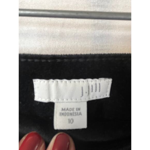 J. Jill black velour pants with side zipper, size 10 - Picture 2 of 10